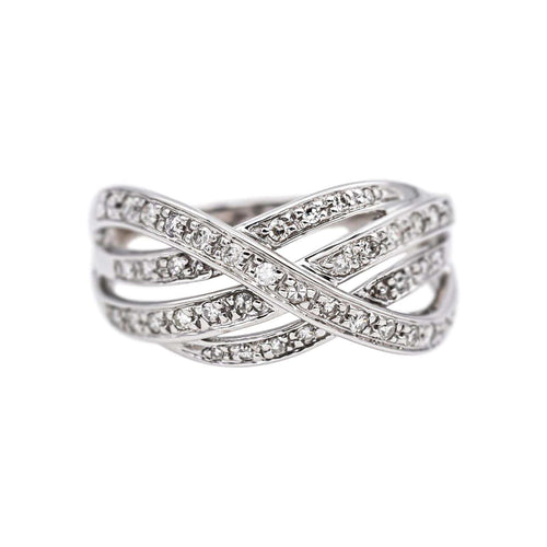 Bague 56 Bague en or blanc et diamants 58 Facettes 5119871RV