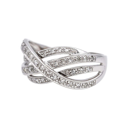 Bague 56 Bague en or blanc et diamants 58 Facettes 5119871RV