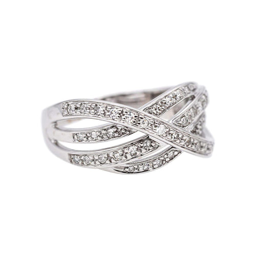 Bague 56 Bague en or blanc et diamants 58 Facettes 5119871RV
