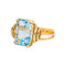 Bague 56 Bague cocktail en or jaune et aigue-marine 58 Facettes 5365299RV