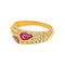 Bague 56 Bague Toi et Moi en or jaune, rubis et diamants 58 Facettes 5348120CN