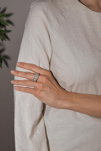 Bague 58 Bague en or blanc et diamants 58 Facettes 5488791CN