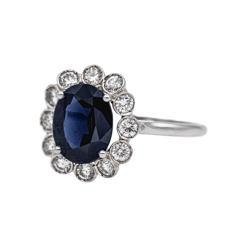 Bague 60 Bague Pompadour en or blanc, saphir et diamants 58 Facettes 5488794CN