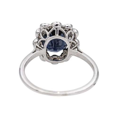 Bague 60 Bague Pompadour en or blanc, saphir et diamants 58 Facettes 5488794CN