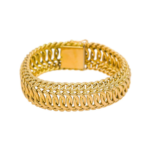Bracelet Bracelet maille anglaise en or jaune 58 Facettes 5527047CN