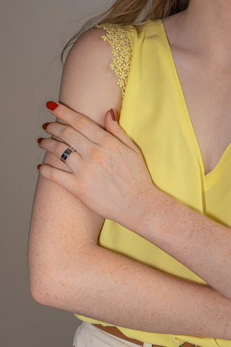 Bague 52 Dinh Van Seventies - Bague en or blanc 58 Facettes 5531607CN