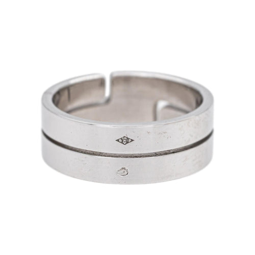 Bague 52 Dinh Van Seventies - Bague en or blanc 58 Facettes 5531607CN