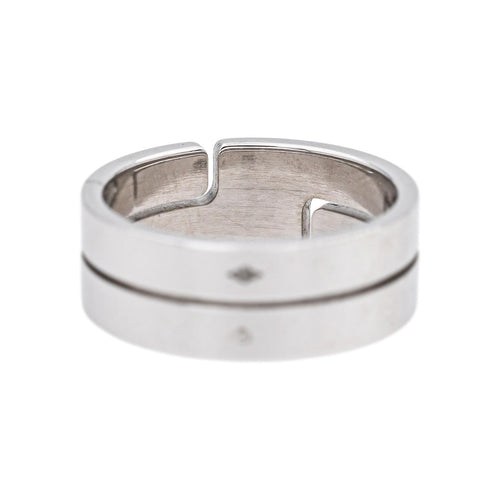 Bague 52 Dinh Van Seventies - Bague en or blanc 58 Facettes 5531607CN