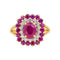 Bague 54.5 Pompadour - Bague en or jaune, rubis et diamants 58 Facettes 5450150CN