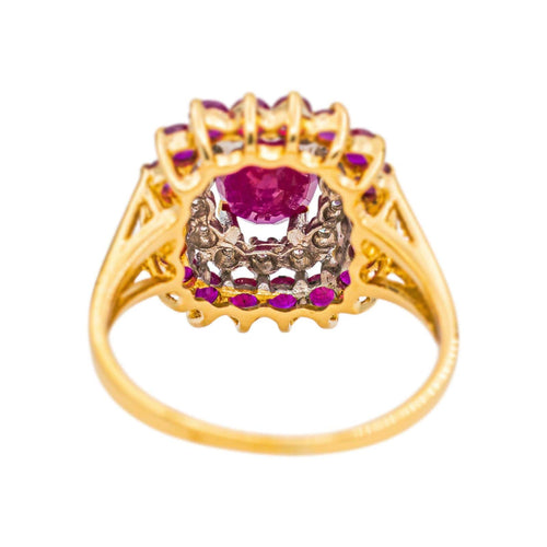 Bague 54.5 Pompadour - Bague en or jaune, rubis et diamants 58 Facettes 5450150CN