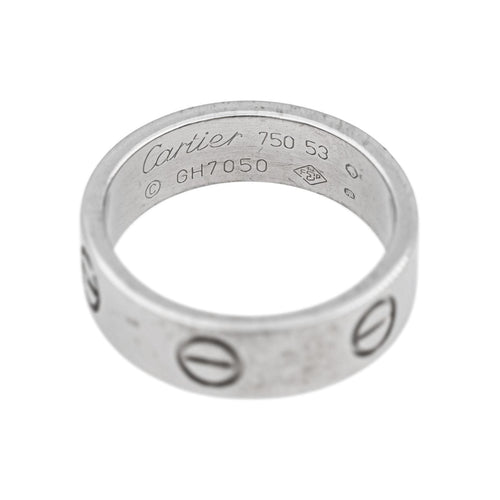 Bague 53 Cartier Love - Bague en or blanc 58 Facettes 5500545CN