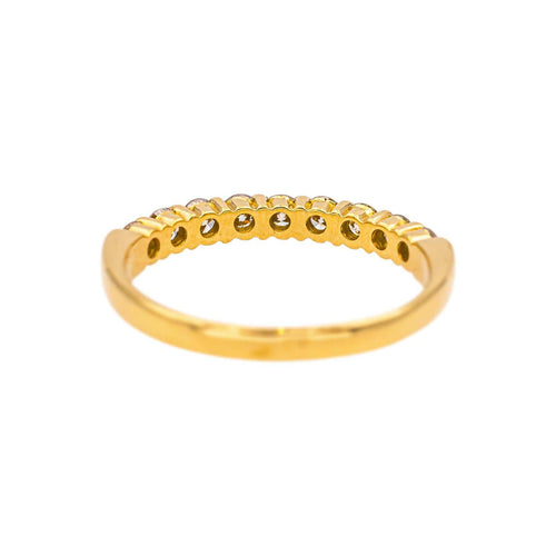 Bague 54 Bague demi-alliance en or jaune et diamants 58 Facettes 5251551CN