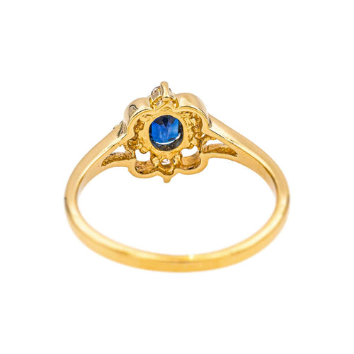 Bague 49 Bague en or jaune, saphir et diamants 58 Facettes 5359269CN