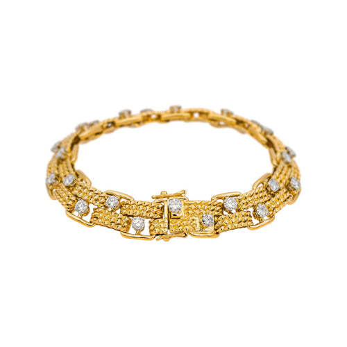 Bracelet Bracelet en or jaune et diamants 58 Facettes 5359285CN