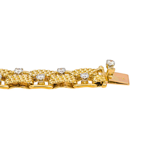 Bracelet Bracelet en or jaune et diamants 58 Facettes 5359285CN