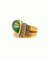 Bague 57.5 Bague en or jaune et blanc 18k, émeraude et diamants 58 Facettes SME380