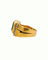 Bague 57.5 Bague en or jaune et blanc 18k, émeraude et diamants 58 Facettes SME380
