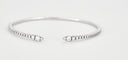 Bracelet Bracelet jonc flexible en or blanc et diamants 58 Facettes P11L6