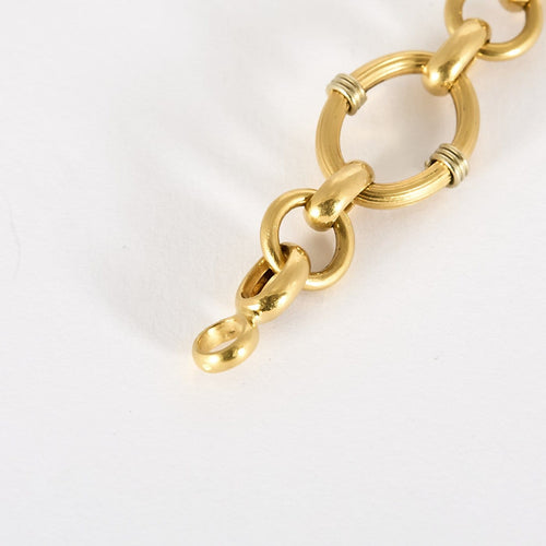 Bracelet Bracelet ancien à mailles ovales en or jaune 58 Facettes BrmailleOv