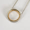 Collier Collier double cercle en or blanc et rose avec diamants 58 Facettes P100L4