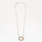 Collier Collier double cercle en or blanc et rose avec diamants 58 Facettes P100L4