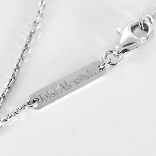 Collier Collier double cercle en or blanc et rose avec diamants 58 Facettes P100L4