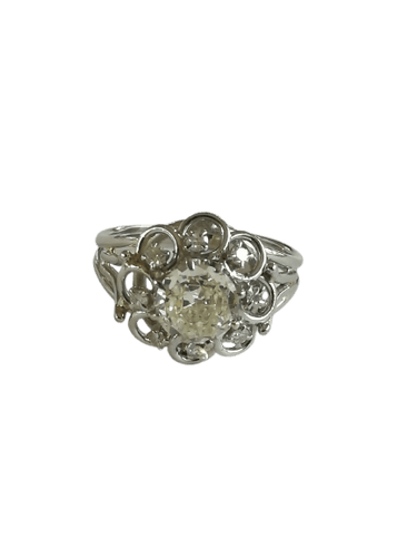 Bague 60 Bague en platine et diamants 58 Facettes 01358