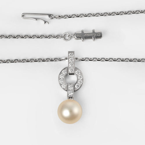 Collier Cartier Himalia - Collier en or blanc, perle et diamants 58 Facettes 239