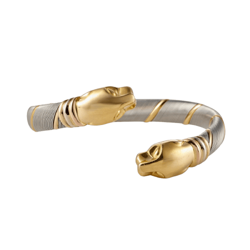 Bracelet Cartier Panthère - Bracelet en or jaune 18k et acier 58 Facettes 289