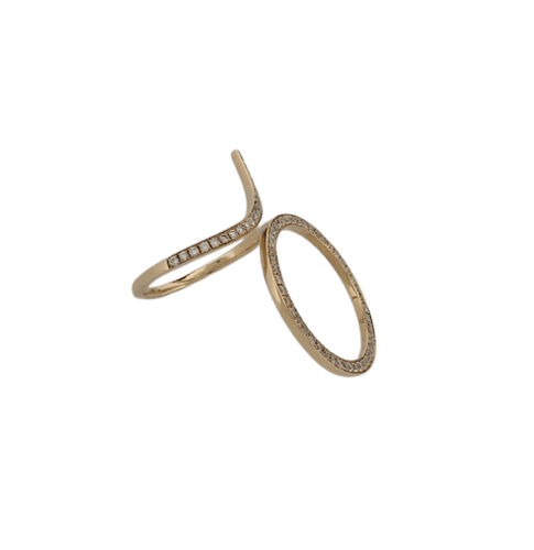 Bague 54 Bague d'apparat en or jaune et diamants 58 Facettes 2584513