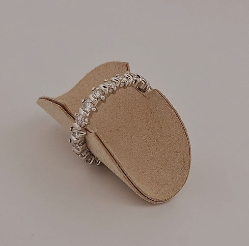 Bague 54 Alliance en or blanc et diamants brillants 58 Facettes 2331563