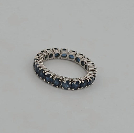 Bague 50 Alliance en or blanc et saphirs 58 Facettes 3042048