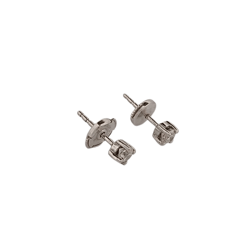 Boucles d'oreilles Boucles d'oreilles puces en or blanc et brillants 58 Facettes 2090738