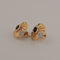 Boucles d'oreilles Boucles d'oreilles en or jaune et blanc, saphirs et brillants 58 Facettes 2589388-2584388