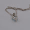 Collier Collier en or blanc avec aigue-marine cœur 58 Facettes 3042149