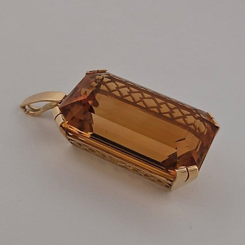Pendentif Pendentif citrine en or jaune 58 Facettes 3042175