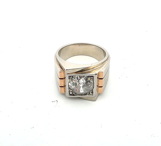 Bague 54 Bague en or jaune 18 ct avec diamant central 58 Facettes 380/26 A