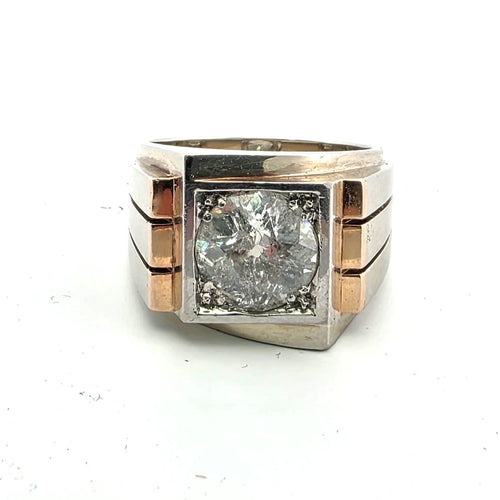 Bague 54 Bague en or jaune 18 ct avec diamant central 58 Facettes 380/26 A