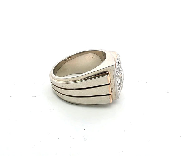 Bague 54 Bague en or jaune 18 ct avec diamant central 58 Facettes 380/26 A