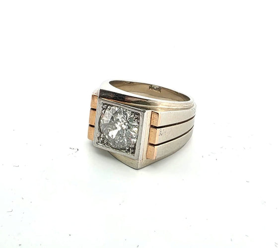 Bague 54 Bague en or jaune 18 ct avec diamant central 58 Facettes 380/26 A