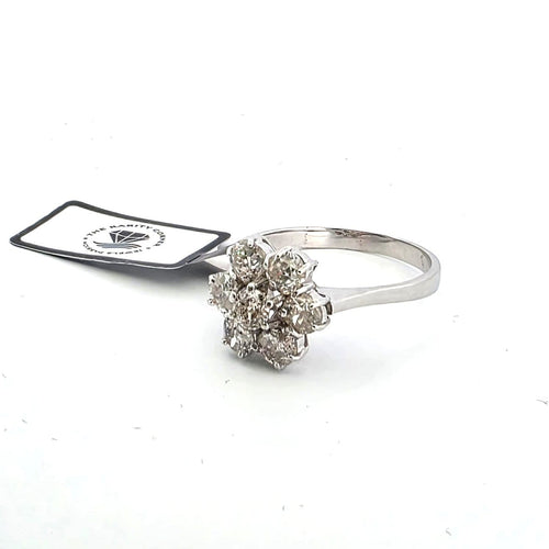 Bague 63 Bague en or jaune 18 kt et diamants 58 Facettes 750 B OC