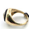 Bague 52 Bague en or jaune 18 ct avec diamant et onyx 58 Facettes 299/26 G
