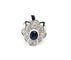 Bague 56 Bague en or blanc 18 ct avec saphir et diamants 58 Facettes 169/26 F 129/26