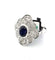 Bague 56 Bague en or blanc 18 ct avec saphir et diamants 58 Facettes 169/26 F 129/26