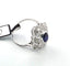 Bague 56 Bague en or blanc 18 ct avec saphir et diamants 58 Facettes 169/26 F 129/26