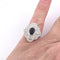 Bague 56 Bague en or blanc 18 ct avec saphir et diamants 58 Facettes 169/26 F 129/26
