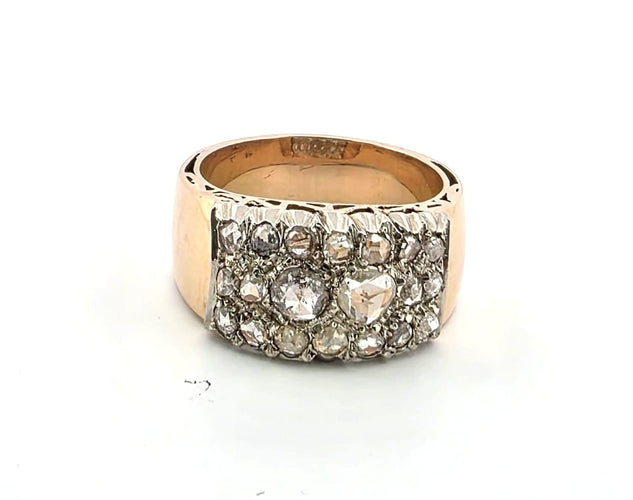Bague 60 Bague en or jaune 18 ct et diamants 58 Facettes 356/26 A