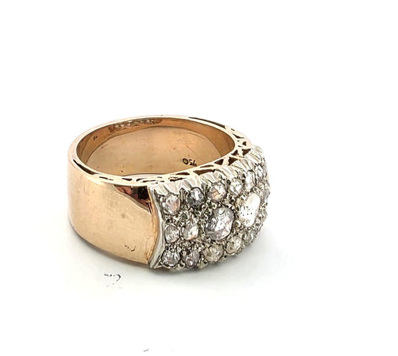 Bague 60 Bague en or jaune 18 ct et diamants 58 Facettes 356/26 A