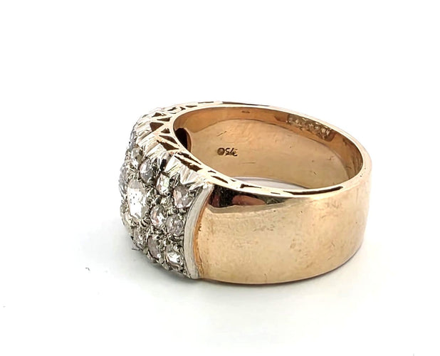 Bague 60 Bague en or jaune 18 ct et diamants 58 Facettes 356/26 A
