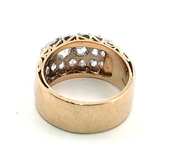 Bague 60 Bague en or jaune 18 ct et diamants 58 Facettes 356/26 A